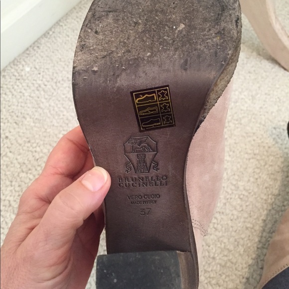Brunello Cucinelli boots-Chelsea 37/7us tan/grey - Picture 5 of 11